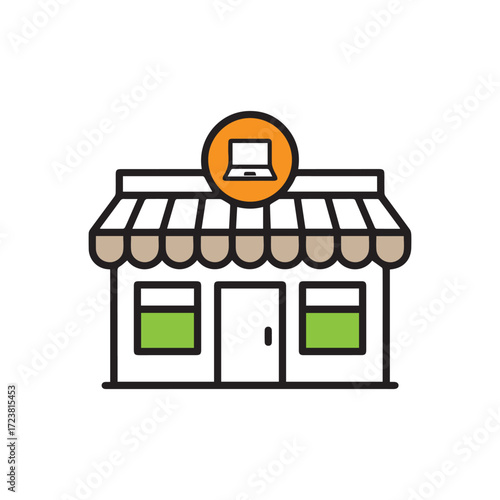 Electronics Store or Computer Shop Icon