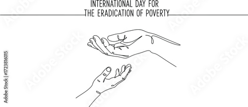 Vector illustration for International Day for the Eradication of Poverty