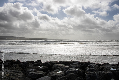 storm clouds over the sea