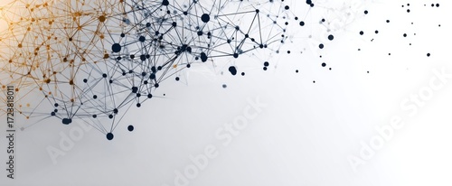 Abstract network graphic with lines and dots