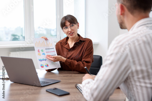Wallpaper Mural Consultant working with client at table in office. Business meeting Torontodigital.ca