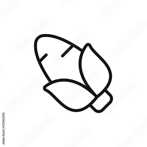 Corn icon in line style for agriculture, harvest, and nutrition visuals.