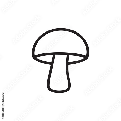 Edible or wild mushroom nature symbol
