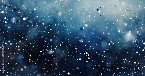 Winter Snowfall Creates a Serene Blue and White Landscape in the Evening Light