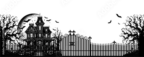 horror cemetery gates halloween decoration	