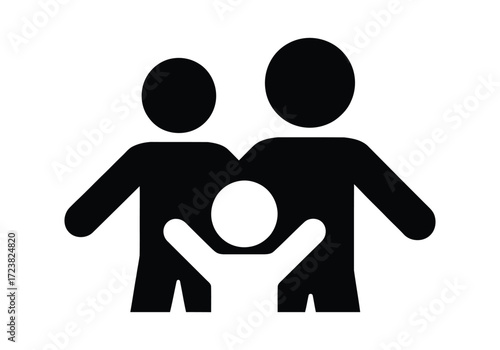 WebLoving family embraces child with open arms, conveying togetherness and support, perfect for childcare, parenting, and community outreach initiatives highlighting love and security
