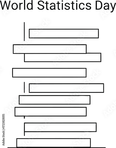 Vector art of bar chart for World Statistics Day