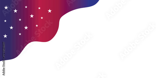 USA flag. minimal gradient shape abstract wavy usa flag background design templete for banner, poster, presentation, social media, app, website, 4th of july, valentine's day, presidents day, memorial 