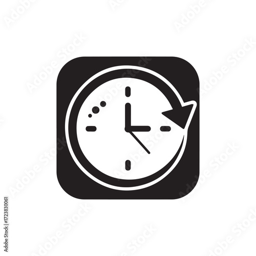 24 Hour Cycle or Continuous Time App Symbol