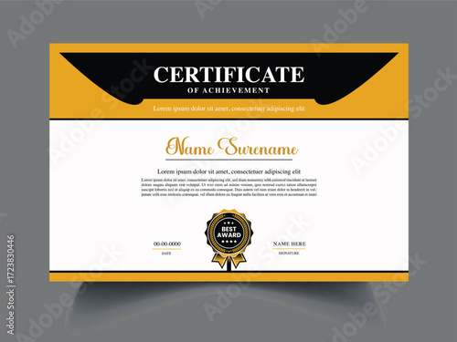 Modern Award Certificate design Template