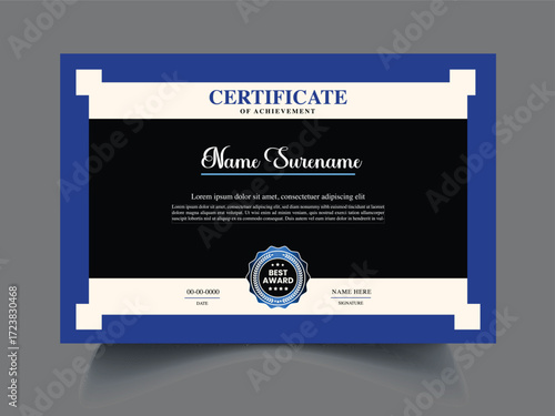 Modern Award Certificate design Template