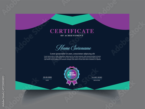 Modern Award Certificate design Template