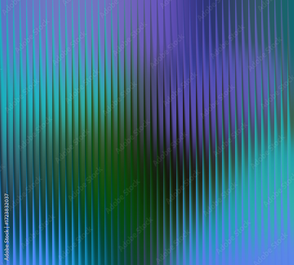 Fototapeta premium Abstract vertical gradient with textured stripes in shades of blue green and purple