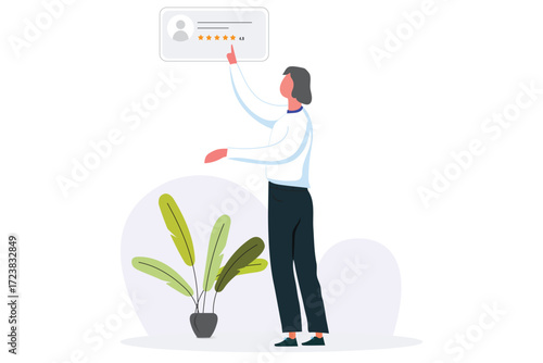User Review and Rating Vector Illustration