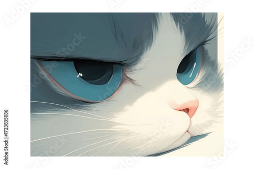 blue eyes with a cat