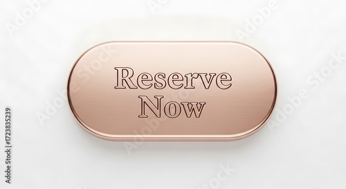 Reserve Now Button in Rose Gold | Call to Action for Online Booking, Hotel Reservations and Event Ticketing