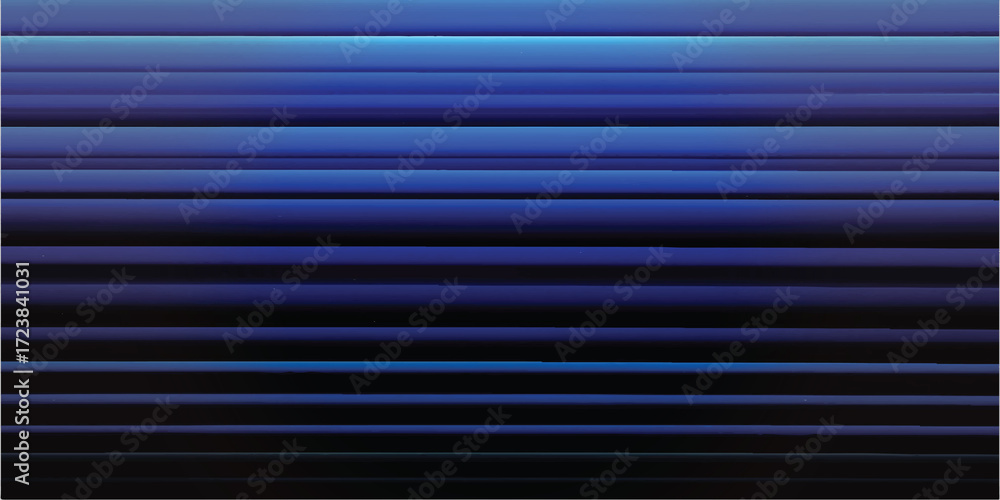 Obraz premium Dark blue striped metallic texture featuring a corrugated horizontal pattern like window blinds.