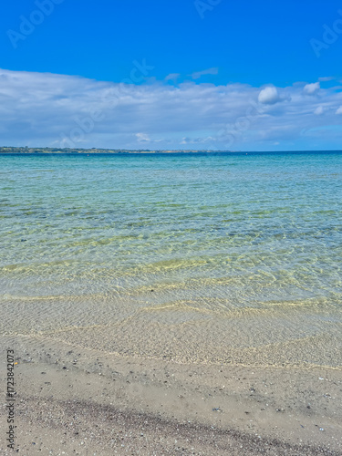 A Serene Beach View featuring Clear Waters and Soft Sand, perfect for relaxation and enjoyment