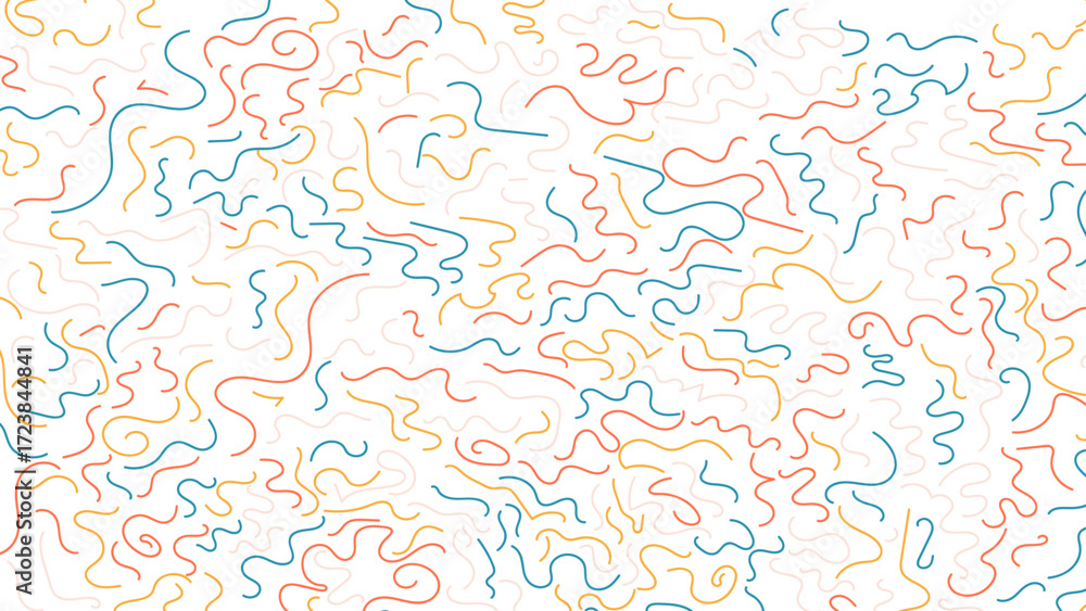 Obraz premium Funky confetti background. This creative, minimalist art background is perfect for children. Basic shapes in a simple