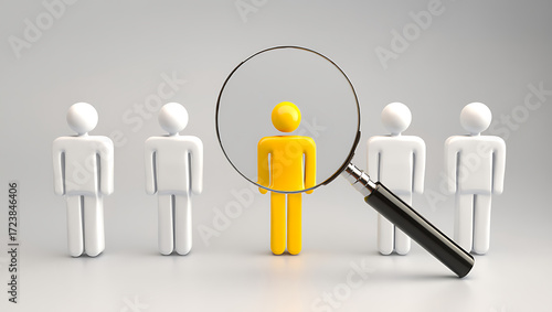 A diverse team of 3D men stands together in a circular group, with one leader holding a red heart, symbolizing community and shared success	