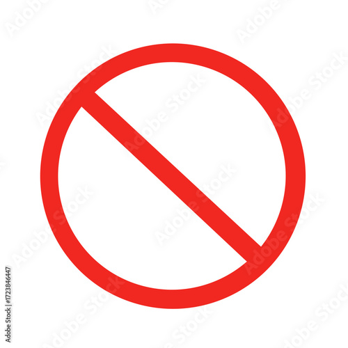 Simple Red Prohibition Sign A Universal Symbol of Restriction and Inaccessibility