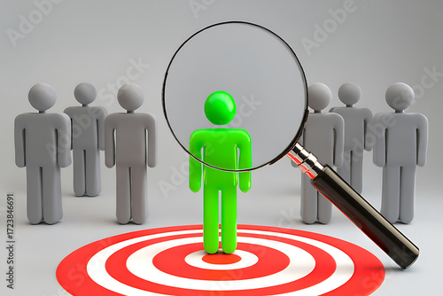 A diverse team of 3D men stands together in a circular group, with one leader holding a red heart, symbolizing community and shared success	