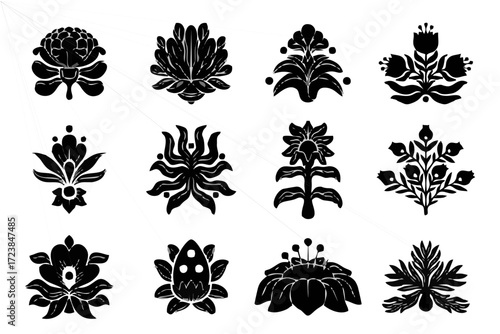 Indian motif flower symbol fl...