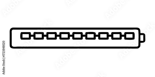 Power strip icon with multiple outlets 

