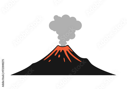 Majestic Volcanic Eruption Landscape.