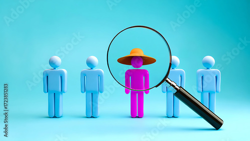 A diverse team of 3D men stands together in a circular group, with one leader holding a red heart, symbolizing community and shared success	