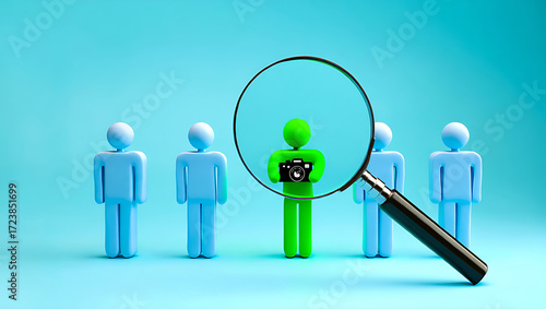 A diverse team of 3D men stands together in a circular group, with one leader holding a red heart, symbolizing community and shared success	