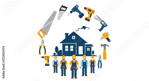 Home renovation and repair services provided by skilled construction workers.