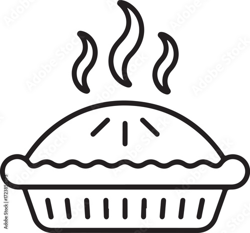 Wholesome homemade apple pie freshly baked and steaming warmly