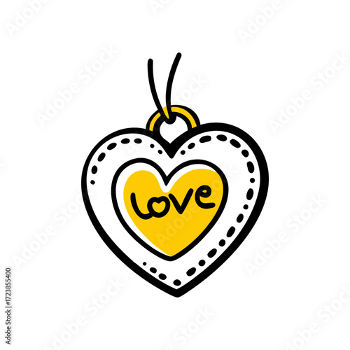 heart locket with love engraved