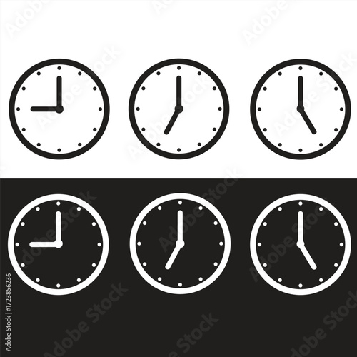 timer icon, clock icon vector