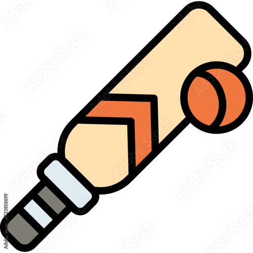 cricket colored line icon