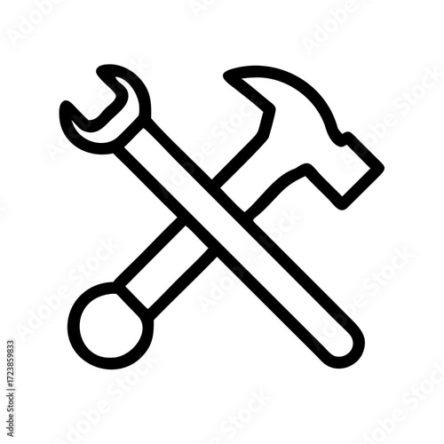 Wrench screwdriver and hammer tool vector illustration