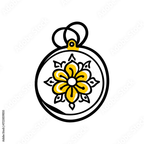 vintage floral engraved locket