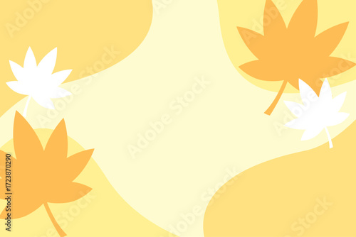 紅葉　抽象的　背景　秋　セール　イラスト　ベクター　オレンジ