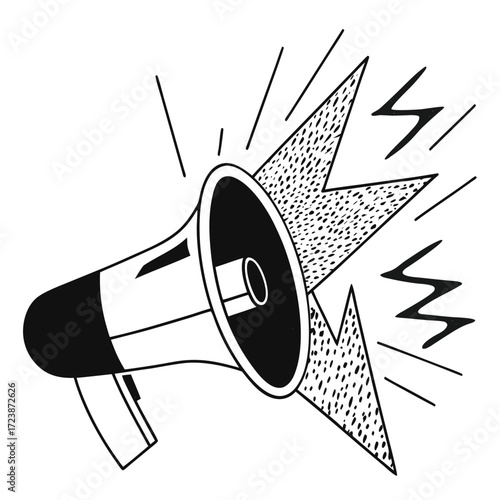 megaphone icon isolated on white
