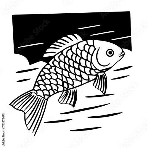 black and white fish