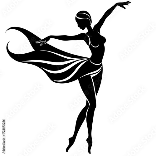 silhouette of a ballet dancer