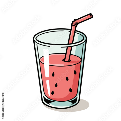 glass of watermelon juice