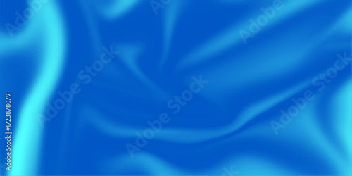 Soft, flowing blue satin and silk fabric texture background with a luxurious wave and shiny pattern design. vibrant, illustration, decoration, waves, green