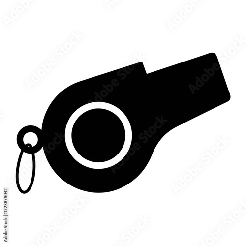 Find the perfect whistle for sports safety lifeguard and emergency situations black and white icon