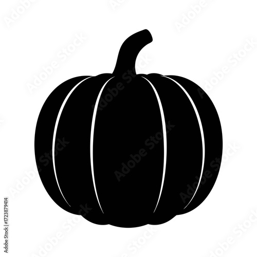 Pumpkin silhouette vector illustration for halloween thanksgiving and autumn designs season