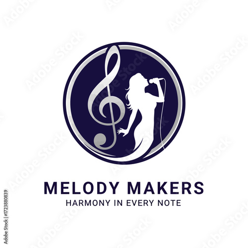 Melody Makers logo with a treble clef and a singer silhouette.