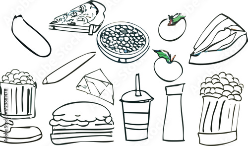 Delicious Food Sketches A Collection of Hand-Drawn Culinary Illustrations