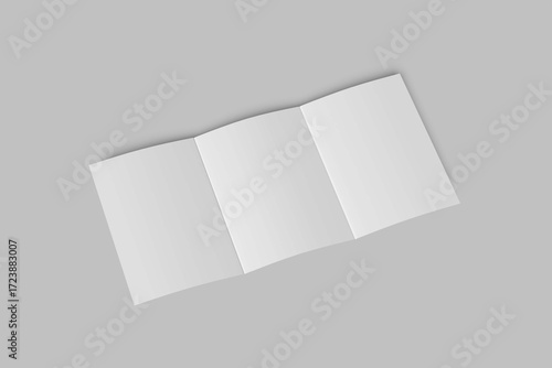A5 Trifold Mockup Design Blank