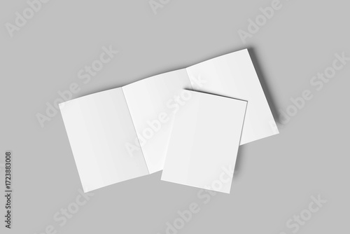 A5 Trifold Mockup Design Blank